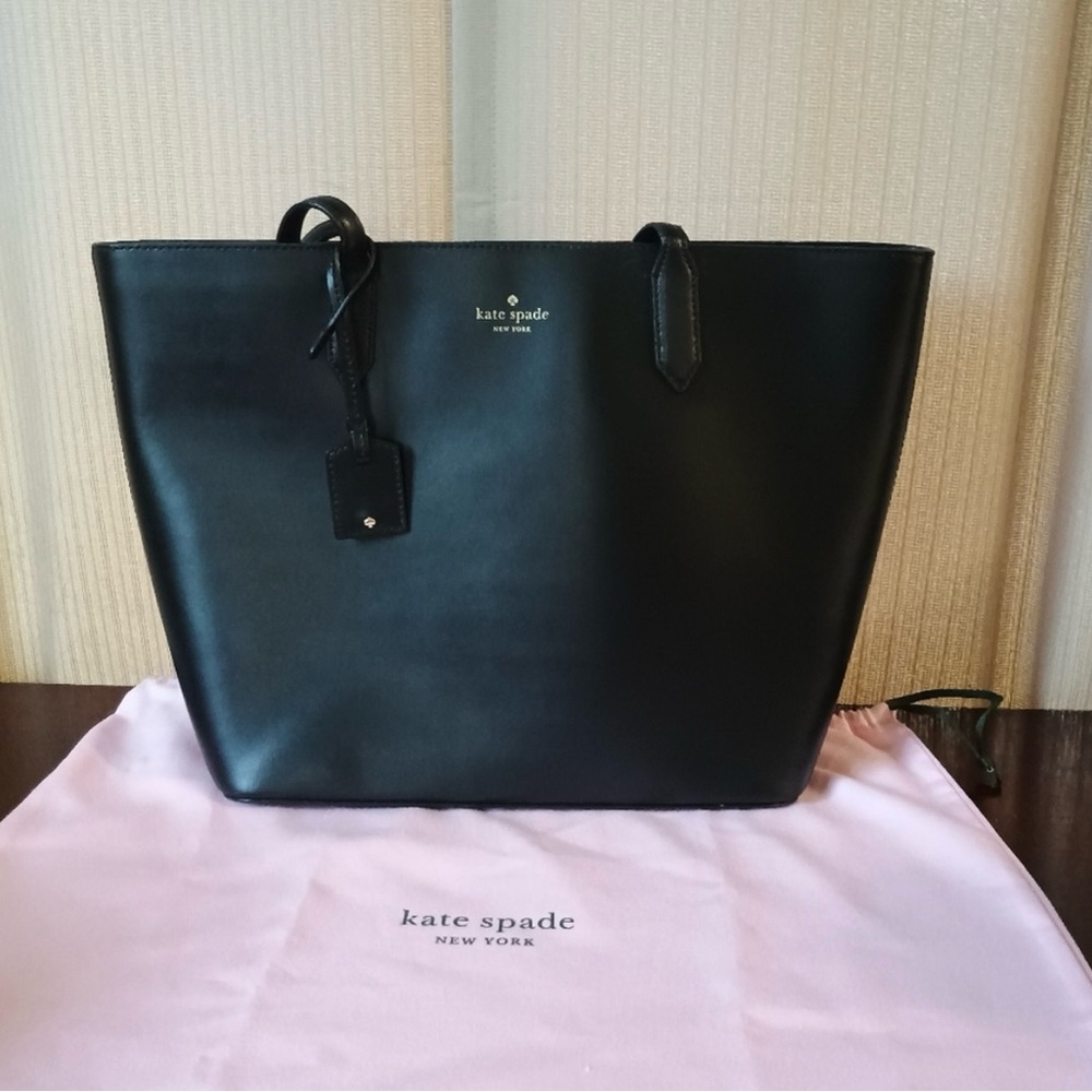 Kate Spade Classic Black Leather Tote